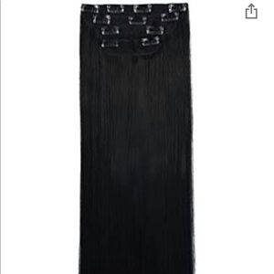 Black human hair extensions